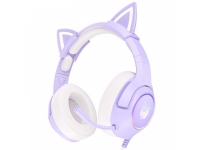 Onikuma K9 RGB cat ear USB gaming headphones purple (wired)