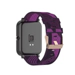 Tencloud Strap Compatible with Garmin Venu Sq/Venu Strap, Lightweight Stripe Nylon Fabric Woven Bands Replacement Bracelet Wristband Band for Venu/Venu Sq/Venu Sq Music GPS Smart Watch (Purple)