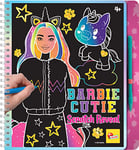 Lisciani - Barbie - Carnet de Croquis Mignon à Gratter - Livre Magique à Colorier et à Décorer - Jeu Créatif - Pages Multicolores - Pour Filles à Partir de 4 ans