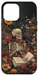 Coque pour iPhone 13 Pro Max Carte de tarot du lecteur squelette livre livre rat de bibliothèque