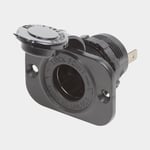 Blue Sea Systems Cigarettuttag Dash Socket With Watertight Cap, infällt, rektangulärt, Ø28.58 mm, 12 V, 15 A, med gänga + kabellåsning