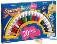 Squeeze N Brush Childrens Non Toxic Washable 2 In 1 Paint Tubes Art Craft Set