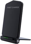 Qi 10W Fast Wireless Charging Stand for Apple iPhone X XR XS XS Max 8/8 Plus 11/11 Pro/11 Pro Max - Huawei Mate 20 Pro/P20 Pro 30/30 Pro Mate 20 RS/Mate RS P30 Pro - Sony Xperia XZ2 XZ3 XZ4 - Black
