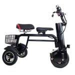 SILOLA Electric Mobility Scooter Adult/Elderly Electric Wheelchair with Children Double Seat Three-Wheeled Mobility Scooter,Charging for about 6 Hours, Cruising Range is 30 Kilometers