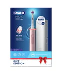 Oral B Unisex Oral-B Pro 3 3500 Electric Toothbrush with Smart Sensor Cross Action Pink - One Size