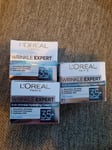 3 x  L'Oreal Paris Wrinkle Expert Collagen 35+  Hydrating Day Cream 50ml