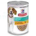 Hill's Science Plan Canine Adult Perfect Weight Small & Mini Chicken & Veg. 12x363 g