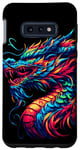 Coque pour Galaxy S10e Illustration animale de dragon cool esprit animal Tie Dye Art