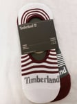 BNWT TIMBERLAND  No Show Trainer Liner Socks  White Grey    2 Pairs    Size 6-9