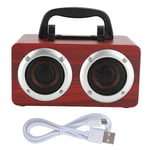 AMONIDA Portable Wooden Bluetooth4.2 Speaker Loudspeaker Box Red Wood Grain Enjoy Music Equipment Portable Speaker, for Home, for Outdoor, for Travel, FM Radio