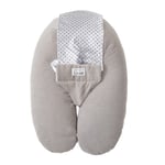 Coussin De Grossesse et Allaitement Multifonctions Multirelax Éponge TINEO - Déhoussable - Fabriqué en France - 78x44cm Gris
