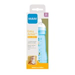 MAM Gourde Easy Active (270 ml), gourde pour bébé avec tétine MAM Taille 1 en silicone SkinSoft, bouteille de lait avec forme ergonomique, lapin 0+ mois