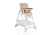 Moni Chaise haute Chocolate réglable en hauteur, repose-pieds, dossier, coloris:beige