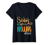 Womens Soon to be mum est 2024 V-Neck T-Shirt