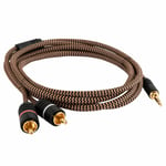 Proson Arctic 3.5mm - 2RCA ljudkabel, 2 meter