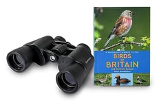 Celestron 73152 LandScout 8x40mm Water-Resistant Birder Starter Kit - Rubber Grip Binoculars with Coated Lens and K9 Optical Glass, includes Birds of Britain and Northern Europe Guidebook, Black