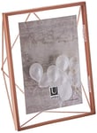 Umbra Prisma Picture Frame, 5 x 7 Photo Display for Desk or Wall, Copper