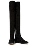 JIMMY CHOO ‘Myren’ Black Suede Over Knee High Flat Boots UK 3.5 Eu 36.5 Rrp£1495