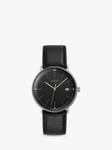 Junghans 27/4701.02 Unisex Max Bill Automatic Date Leather Strap Watch, Black