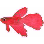 Akvarium Plast Swimbait Fisk, SiliCone Liten Fisk Realistisk och Falsk Akvarium Dekoration (Röd Betta)-Fei Yu