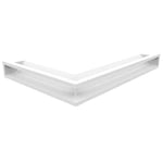 Grille de ventilation KRATKI AIR | Grille de cheminée angle droit 547 x 766 x 90 mm | Blanc | Grille d'extraction pour ventilation de cheminée | Prise d'air à un angle de 45 degrés