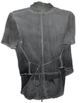 Almost Famous Grey Chiffon Tie Front Top Size 10 NWT Sample SP £129