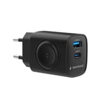 2i1 Väggladdare med Trådlös laddning för Apple Watch + 1XUSB och 1xUSB-C 20W