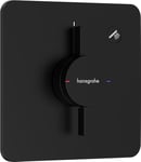 hansgrohe DuoTurn Q - shower mixer conceiled for 1 function, shower mixer tap, single lever shower mixer for iBox universal 2, matt black, 75614670