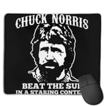 Chuck Norris Beat The Sun in A Staring Contest Customized Designs Non-Slip Rubber Base Gaming Mouse Pads for Mac,22cm×18cm， Pc, Computers. Ideal for Working Or Game