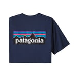 Patagonia M P-6 Logo Responsibili-TeeXXL Classic Navy T-skjorte med patagonialogo