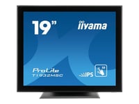 iiyama ProLite T1932MSC-B5AG - Écran LED - 19" - écran tactile - 1280 x 1024 @ 75 Hz - IPS - 250 cd/m² - 1000:1 - 14 ms - HDMI, VGA, DisplayPort - haut-parleurs - noir