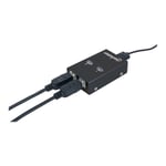 Manhattan USB-A Automatic Sharing Switch, 2x USB-B Ports, 480 Mbps (USB 2.0), Dual Control (Auto-Sensing or Manual), Bus Powered, Hi-Speed USB, inc 1x 1.5m USB-A to USB-B cable, Black, Three Year Warranty, Blister - USB-växel - 2 portar