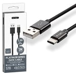 V-TAC USB-C to USB A Cable 1 Meter for Smartphone, Computer, Tablet - Type-C Cable for 2.A Fast Charging and Data Transmission - Compatible Apple Huawei and Samsung - Black