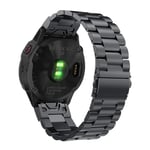 YOOSIDE for Garmin Fenix 5X/Fenix 6X Watch Strap, 26mm Quick Fit Stainless Steel Metal Replacement Wristband for Garmin Fenix 5X/5X Plus, Fenix 6X Pro/Sapphire,Fenix 3,Quatix 3,Tactix Charlie,Black