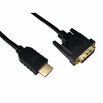Ex-Pro DVI-D 24+1pin Male to HDMI Digital Cable Lead GOLD 2.5m