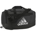 adidas Unisex Defender 4 Small Duffel Bag, Black/Silver Metallic, One Size, Defender 4 Small Duffel Bag