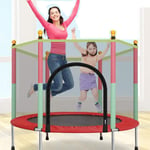 Jbie Lshs Household weight loss trampoline/Home indoor children trampoline baby/Adult children with protective net trampoline (Size : Round)
