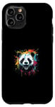 Coque pour iPhone 11 Pro Portrait de panda - Œuvre d'art pop art