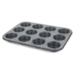 Salter Megastone Muffin Pan Baking Tray 12Cup Non-Stick Long-Lasting CarbonSteel