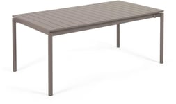 Zaltana, Udtrækkeligt udendørs spisebord, Metal by LaForma (H: 75 cm. x B: 240 cm. x L: 100 cm., Brun)