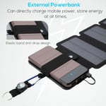 Portable Solar Cell Phone Charger Power Bank Waterproof Outdoor Camping New