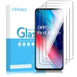GEEMEE Compatible with Realme GT 5G/ OPPO Find X3 Lite Screen Protector, 9H Hardness Tempered Glass Protective Film HD Clear Bubble Free Anti-Scratch Screen Protector -3 Pack