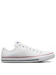 Converse Womens Leather Ox Trainers - White, White, Size 12, Women