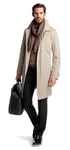New Hugo BOSS mens beige pea trench top overcoat suit jacket coat 46R XXXL £380