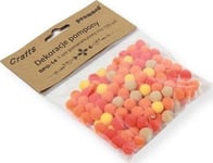 Dekorationer Pompoms 1Cm Mix Orange 120St