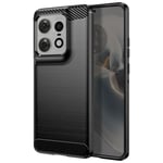 Fodral till Motorola Edge 50 Pro - AVIZAR - Kol och borstad effekt - Svart Svart