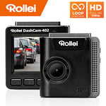 Rollei CarDVR 402 Dashcam | Caméra automatique | Enregistrement d'urgence | Full HD (1080p/30fps) | Fonction boucle | Dashcam Voiture avec module GPS et G-Sensor
