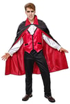 Rubies Costume Conde Dracula Classique pour homme, Gilet avec gilet, pantalon et cape, Officiel Halloween, Carnaval, Fêtes et Cosplay