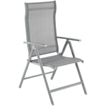 Songmics - Chaise de jardin pliable, bain de soleil, transat, Siège d'extérieur, cadre en aluminium robuste, dossier réglable sur 8 positions, charge
