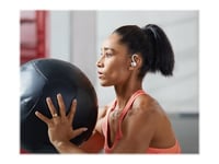 Soundcore Sport X10 - True wireless-hörlurar med mikrofon - inuti örat - montering över örat - Bluetooth - aktiv brusradering - ljudisolerande - vit
